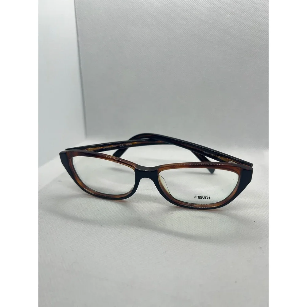Fendi F1002 001 Tortoise Black Cat‎ Eye Optical Glasses Frames Italy 135mm
